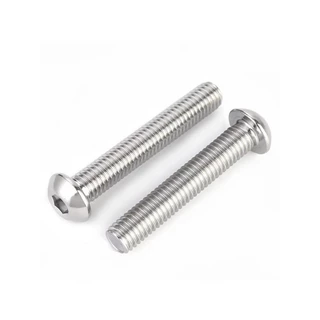 สกรู หัวจมกลม สแตนเลส เกลียวมิลตลอด M6 ISO7380 Button Head Hexagon Socket Metric Thread SUS 304