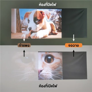 จอฉายโปรเจคเตอร์ Projector Screen รองรับความละเอียดได้ 4K แบบพกพา ขนาด 72 นิ้ว (อัตราส่วน 16:9)