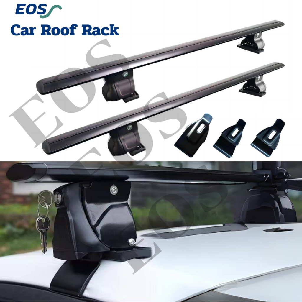 EOS แร็คหลังคารถยนต์ รุ่นใหม่ แบบไม่ต้องเจาะ ราวหลังคาแต่ง แร็คหลังคารถยนต์ Car roof rack บาร์หลังคา