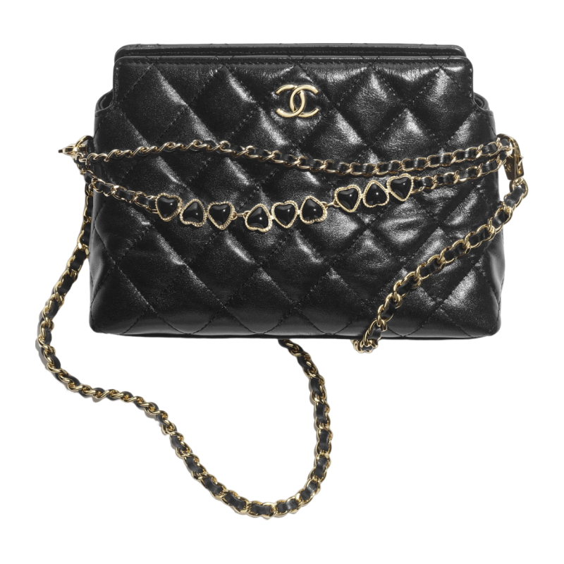 Chanel/หนังแกะ/กระเป๋าสะพาย/กระเป๋าถือ/กระเป๋าใต้วงแขน/ของแท้ 100%