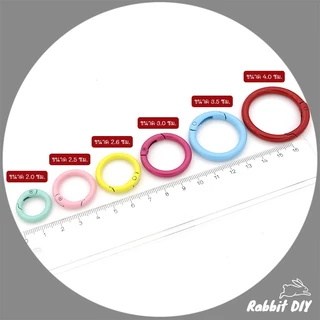 สีเพิ่มเติม ล็อตใหม่ - ห่วงล็อค ห่วงกลมล็อค แบบสปริง ขนาด 2.5 ซม (แพ็ก 1 ชิ้น)