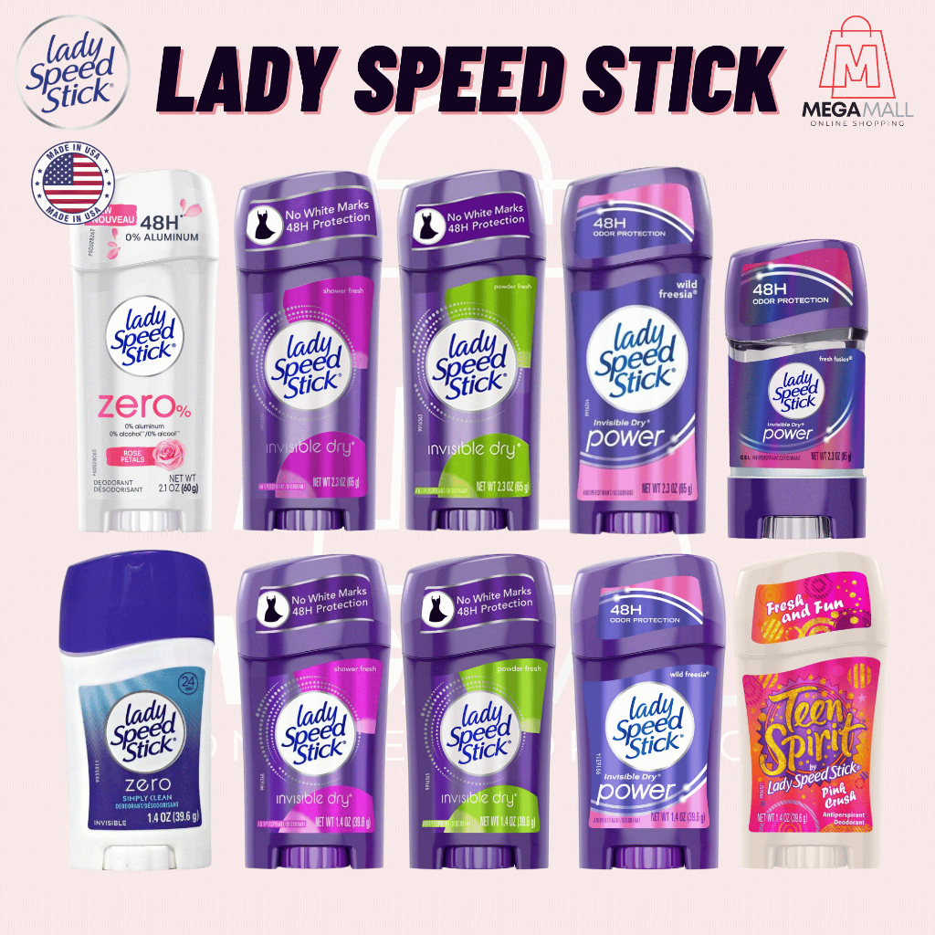 Lady Speed Stickโรลออน(พร้อมส่ง) โรลออนระงับกลิ่นกาย Antiperspirant Deodorant ของแท้00% นำเข้าจากUSA