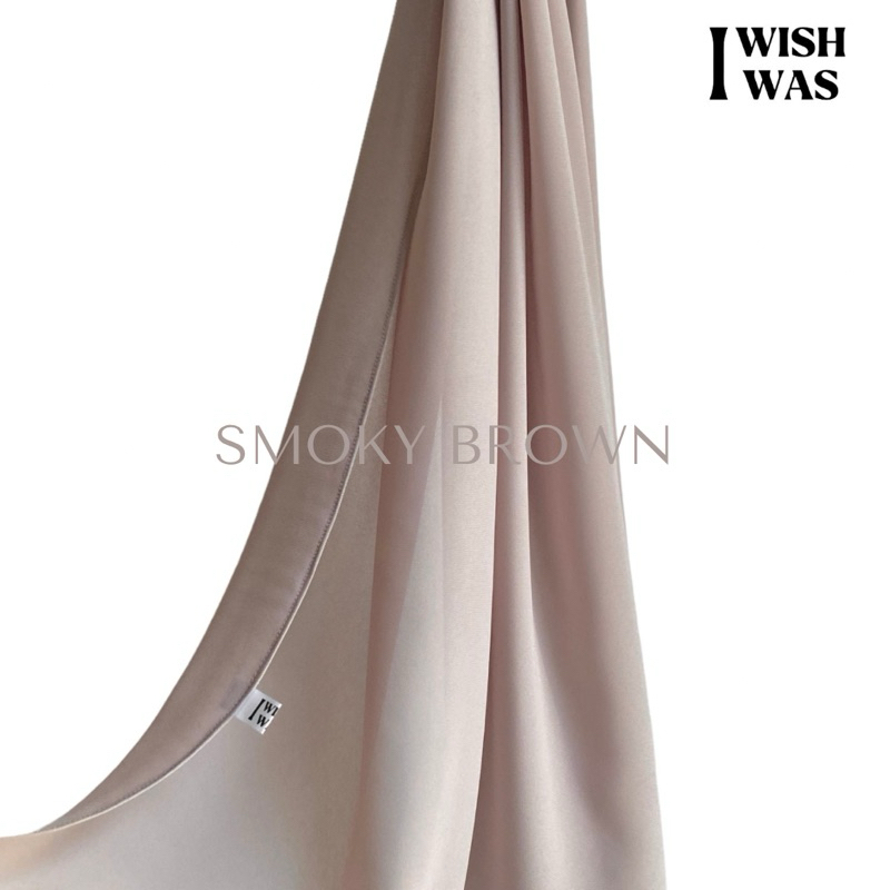 hijab chiffon premium สีsmoky brown
