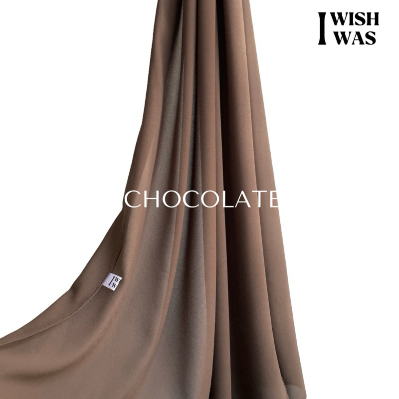 ผ้าพันยาวชีฟองพรีเมี่ยม สีchocolate/น้ำตาล
