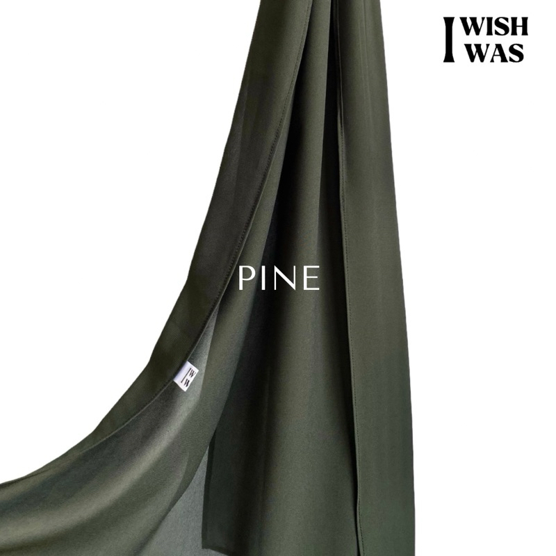 ผ้าพันยาวชีฟองพรีเมี่ยม สีเขียวหัวเป็ด/pine