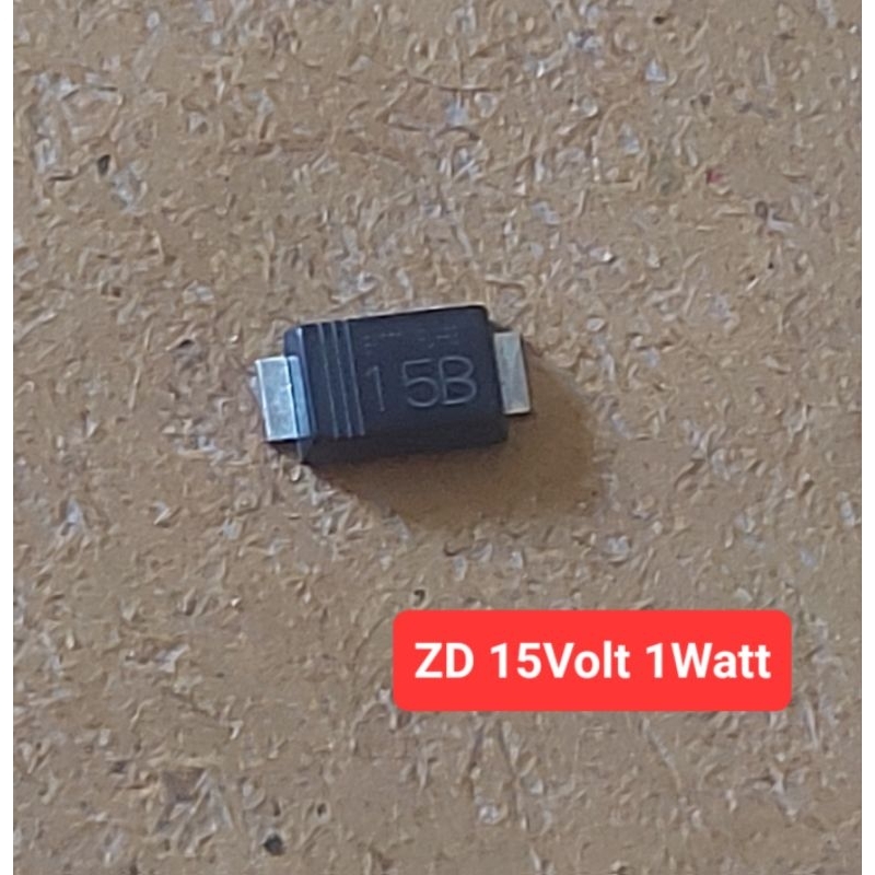ZD 15Volt 1Watt (Smd) Zener Diode 1W,15V(Nom),Iz=20mA(ห่อละ10ตัว)(ราคาห่อละ)