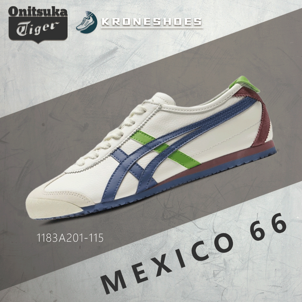 ของแท้ 100% Onitsuka tiger MEXICO 66 1183A201-115 รองเท้าผ้าใบ ได้ทั้งชายและหญิง