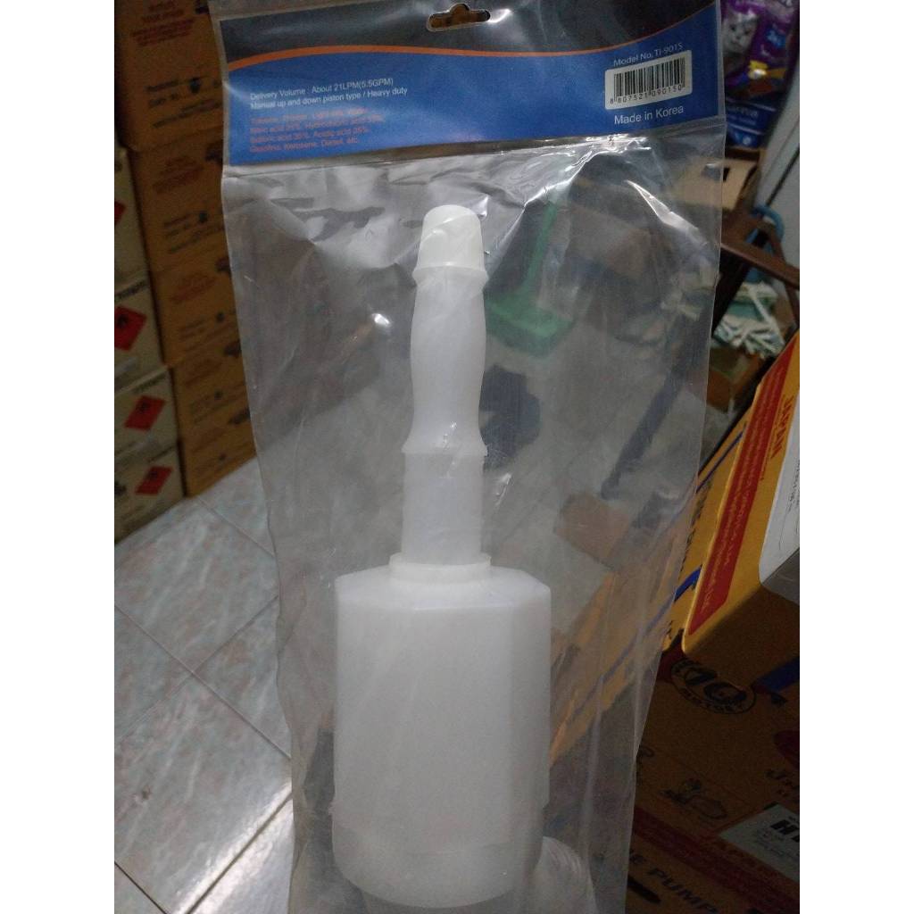 Dukshin Pumping สายดูดสายเคมี  แบบชัก สีขาว ใช้กับถัง 200 ลิตร Dukshin Pumping รุ่น TI-901S ผลิตจากประเทศเกาหลี แท้ 100%