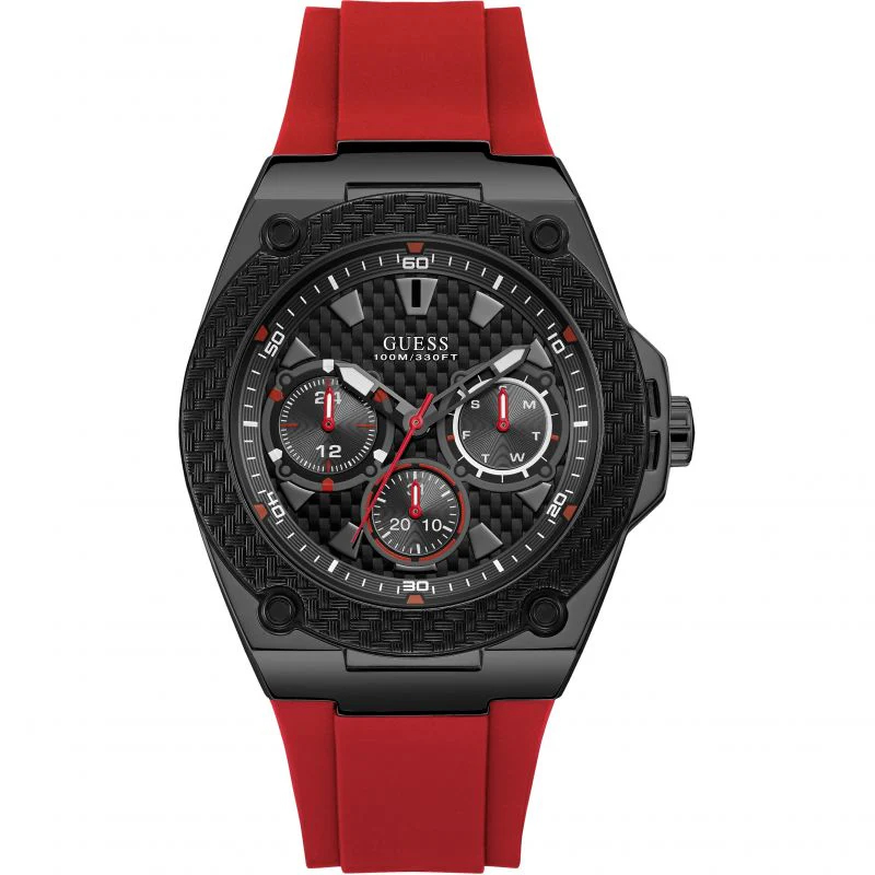 พร้อมสต็อก ！GUESS Legacy Quartz Black Dial Men's Watch W1049G5 W1049G2 W1049G6 W1049G3 45mm