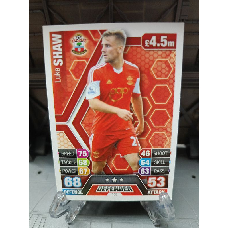 TOPPS MATCH ATTAX 2013-14- #236-SOUTHAMPTON-LUKE SHAW rookie card