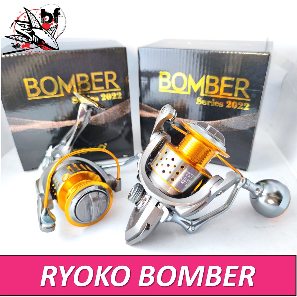 BPFMAY50 ลด50.-รอก สปินนิ่ง RYOKO BOMBER  V2  /7+1BB หมุนซ้าย/ขวา สลับได้