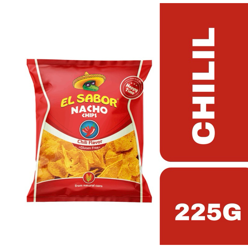 El Sabor Nacho Chips Chili Flavor 225g++ เอลซาบอล นาโช่ ชิพ ชิลลี่ 225กรัม