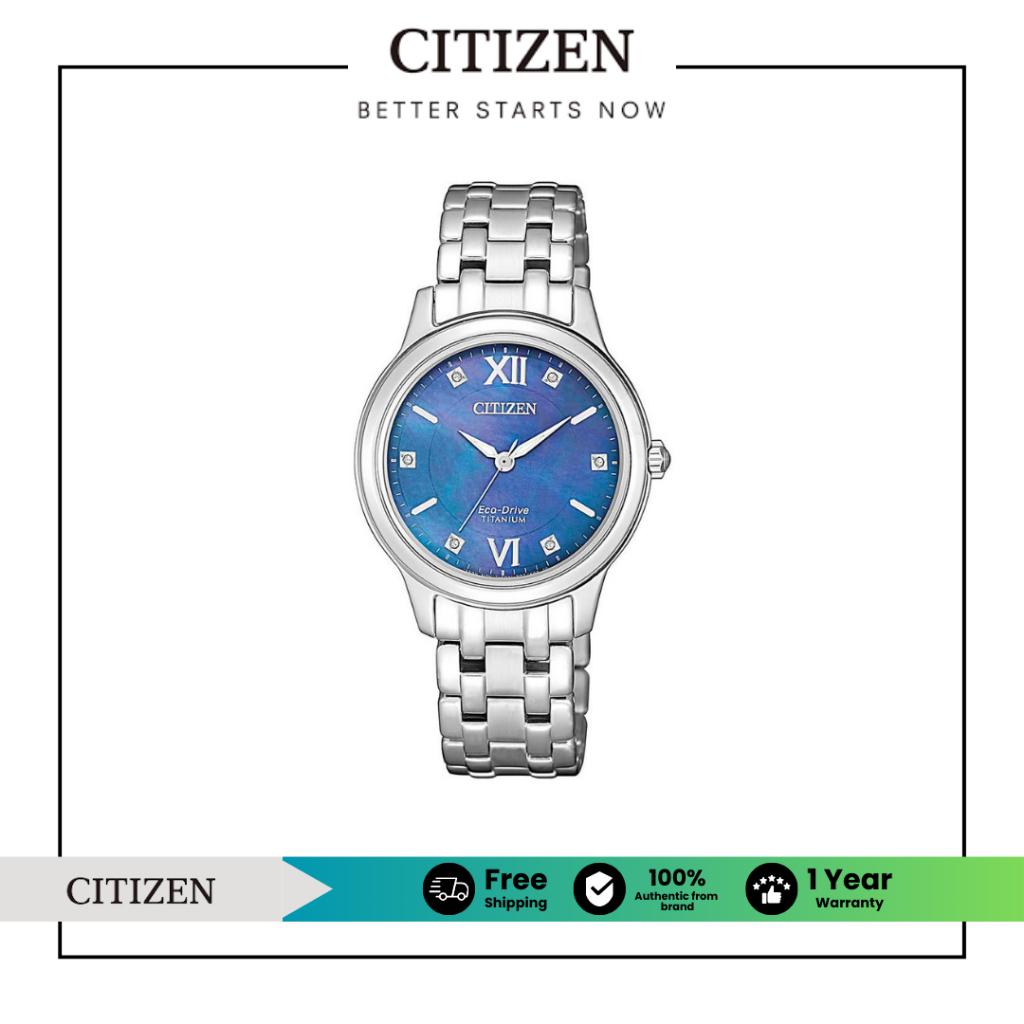 CITIZEN Eco-Drive EM0720-85N Super-Titanium Lady Watch ( นาฬิกาผู้หญิงพลังงานแสง )