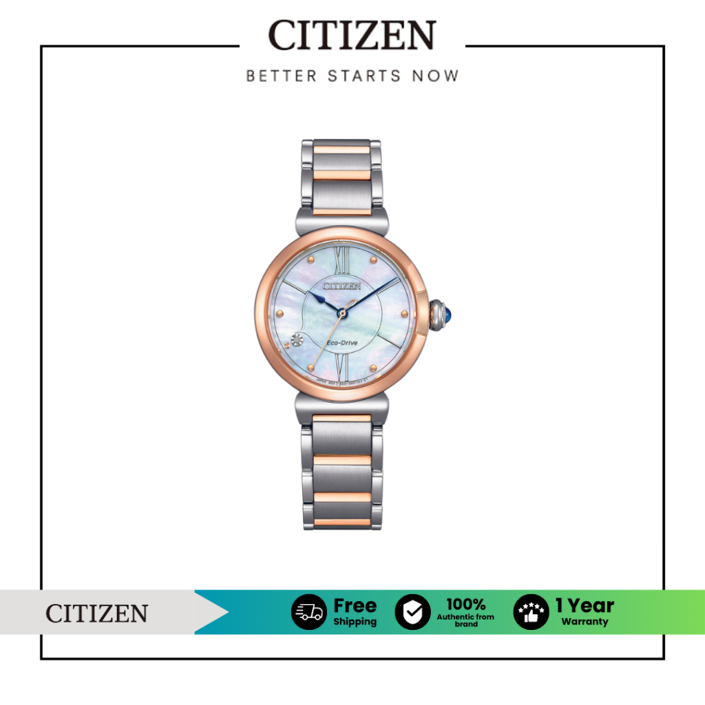 CITIZEN Eco-Drive EM1074-82D Lady Watch ( นาฬิกาผู้หญิงพลังงานแสง )