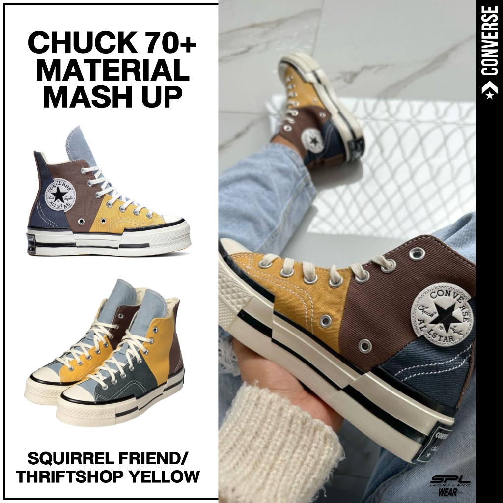 Converse รองเท้าผ้าใบ รองเท้าลำลอง UX Chuck 70 Plus Material Mashup HI A02871CS3MCXX (3400)