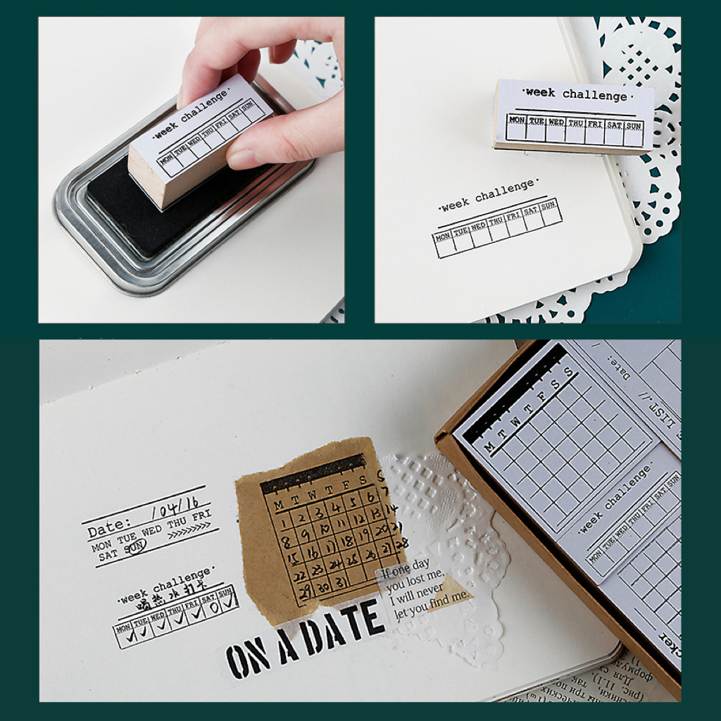 ตัวปั๊ม แต่งแพลนเนอร์ Beautiful Day ⭐️ Wooden Stamp Set - DIY Planner BuJo Bullet Journal Plan ตรายาง สแตมป์ mimisplan รูปที่ 6