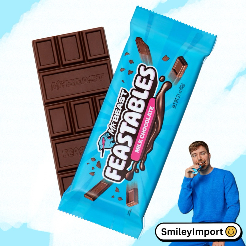 [ส่งฟรี!] Feastables Mr Beast Chocolate Bar นำเข้าจากเมกาโดยตรง!!!