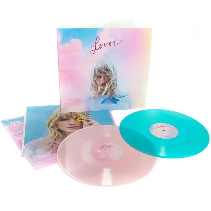 [แท้💯/Pre-Order✈️] แผ่นเสียง Lover - Taylor Swift (Lot JP) (Pink & Blue Vinyl)