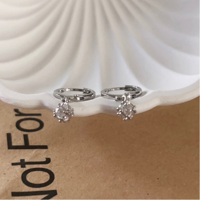 183-littlegirl gifts- Sparkling ball earrings s925 ราคา ถูกที่สุด ดีลบีเคเค แกลเลอรีภาพที่ 6