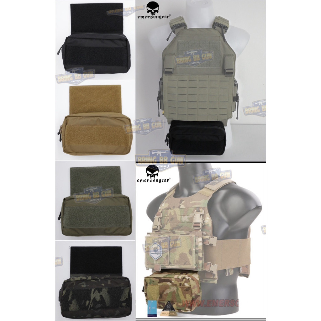 BR2 กระเป๋าจิงโจ้ติดเสื้อเวส ทรงสี่เหลี่ยม ยี่ห้อ Emerson (Emersongear Tactical Action Pouch)