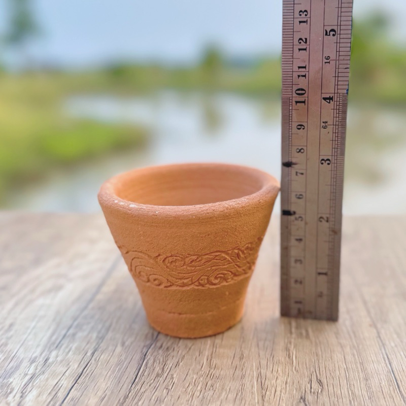 ชุดแก้วน้ำดินเผา ของเล่นดินเผา (แก้ว 3 ใบ) - รูปที่ 2