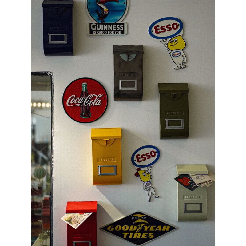 DULTON ตู้จดหมายเหล็ก สไตล์ Retro วินเทจ แบรนด์ดังนำเข้าจากญี่ปุ่น ของแท้ สีสันสดใสน่าใช้ แข็งแรงทนทาน