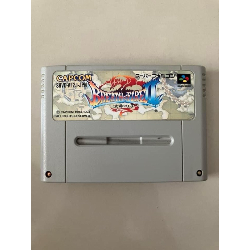 ตลับเกมแท้ Breath of Fire 2Super Famicom (SFC) ของแท้จากญี่ปุ่น หลังสติกเกอร์ฉีก