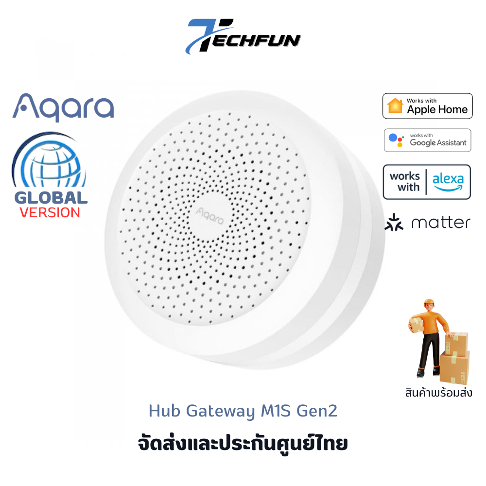 Aqara M1S Gen 2 (HM1S-G02) Hub Gateway Zigbee 3.0 Global Version รองรับแอพ Aqara, Apple Home Kit ประ