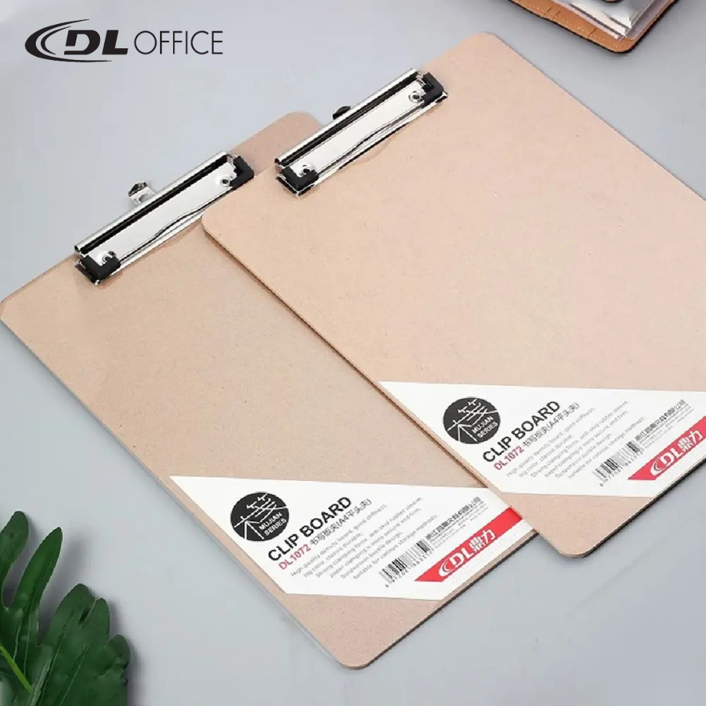 คลิปบอร์ดไม้ A5 / A4 แผ่นรองเขียน Clipboard MDF รุ่น DL1071 / DL1072 (1 ชิ้น)