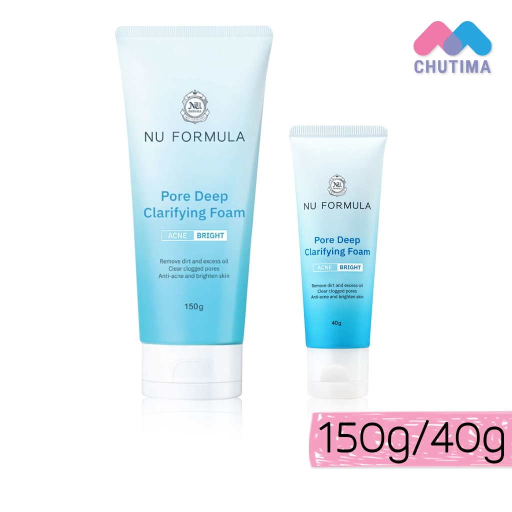 โฟมล้างหน้า นู ฟอร์มูล่า พอร์ ดีพ แคลริฟายอิ้ง Nu Formula Pore Deep Clarifying Foam 40g. / 150 g.
