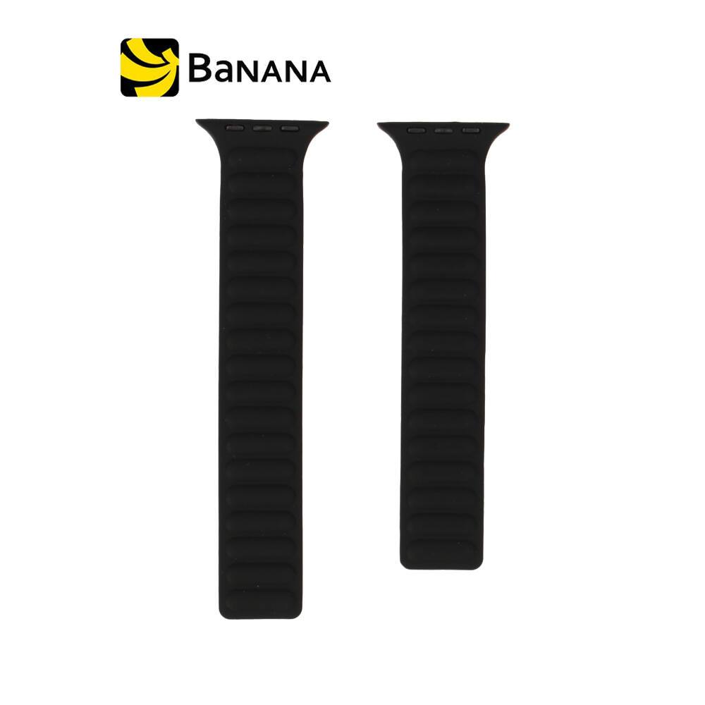Blue Box สาย Apple Watch 44/45/49 mm Leather Link Black by BananaIT