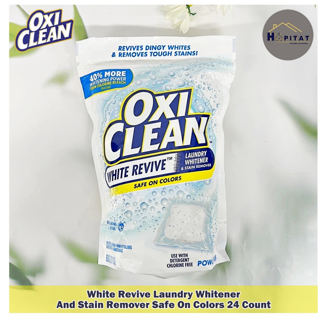 {Oxi Clean®} White Revive Laundry Whitener And Stain Remover Safe On Colors 24 Count น้ำยาขจัดคราบเส