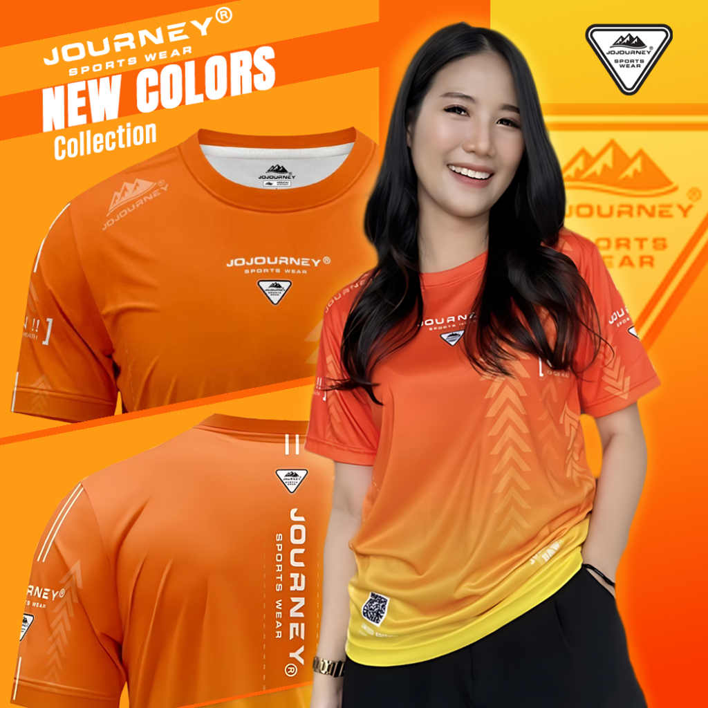 Jojourney เสื้อกีฬา (เสื้อพิมพ์ลาย JBW Summer) ใส่วิ่ง ออกกำลังกาย ผ้าไมโครสปอร์ต เบาสบายระบายอากาศ