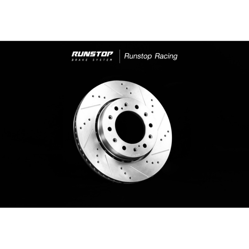 ❤️ จานหน้า (1 ใบ) จานเบรค Slot แบรนด์ Runstop ❤️ || D-Max 4WD ปี 2020 - On/ Mu-X 2020