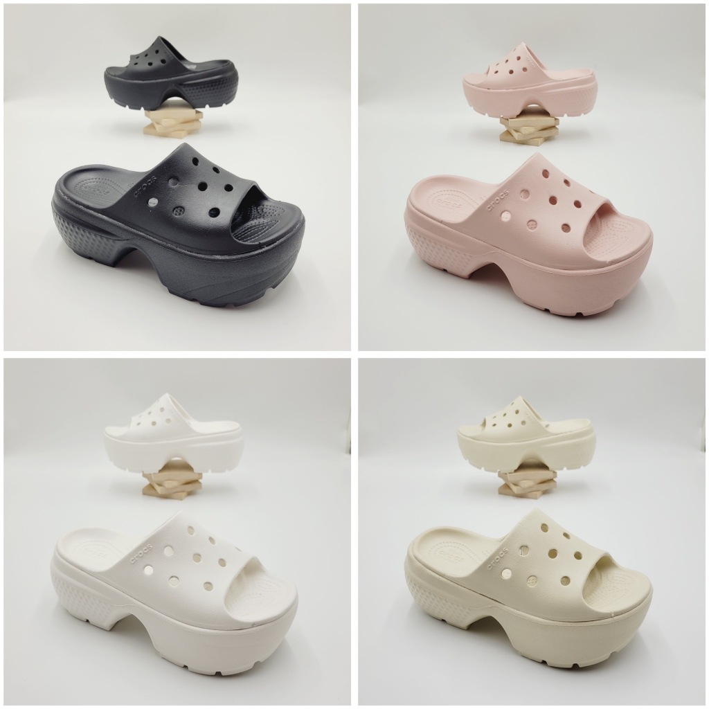 รองเท้าลำลองแฟชั่น สไตล์ Crocs Stomp Slide