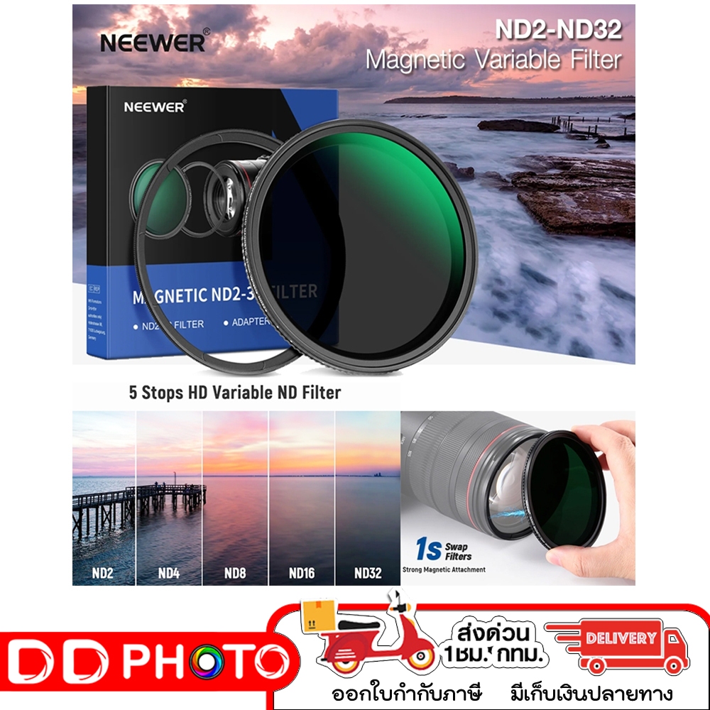 NEEWER MAGNETIC VARIABLE ND FILTER HD ND2-ND32 ฟิลเตอร์