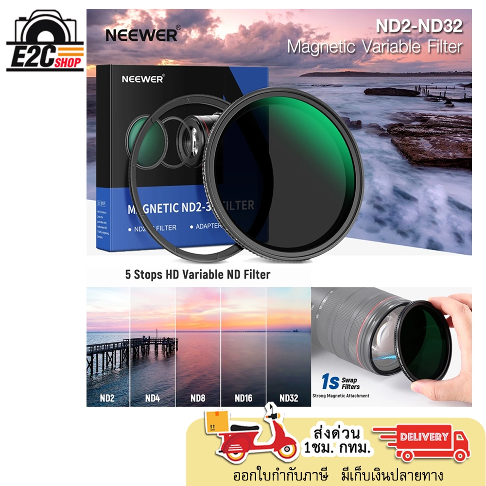 NEEWER MAGNETIC VARIABLE ND FILTER HD ND2-ND32 ฟิลเตอร์