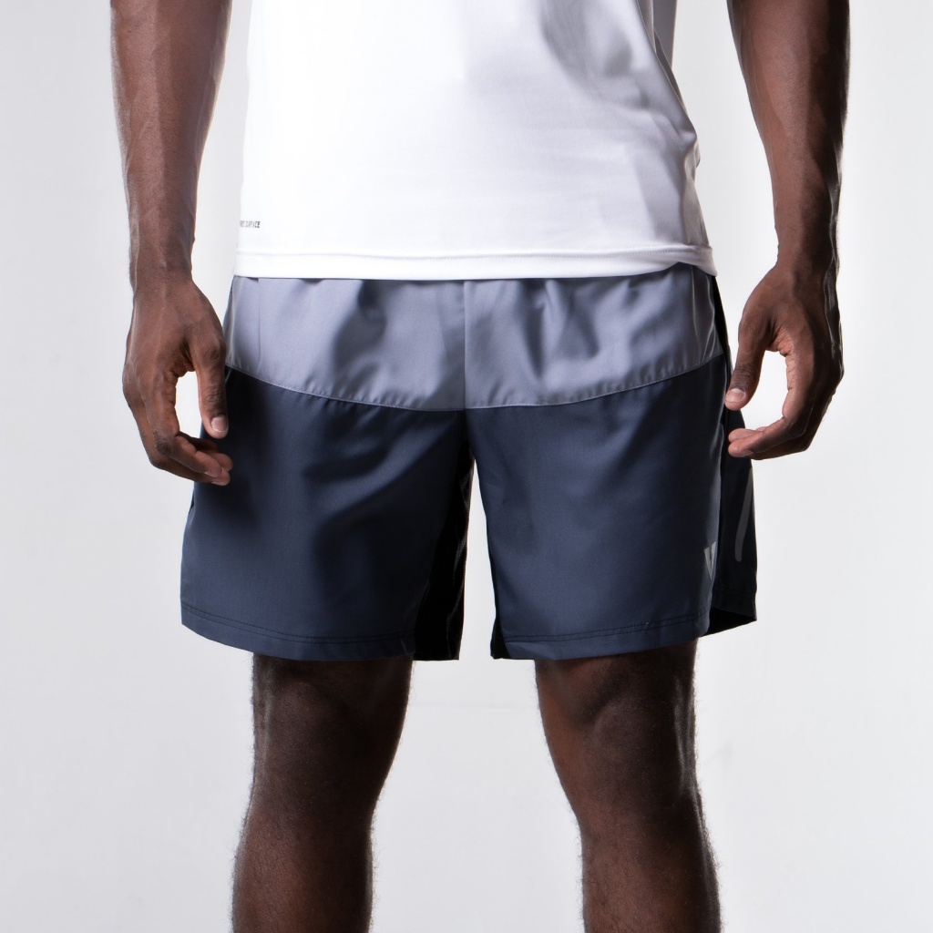 VOLT สินค้าขายดี กางเกงขาสั้น ผ้าร่ม กีฬา ออกกำลังกาย สีเทา-กรม AXIS 004 TWOTONE GREY-NAVYBLUE