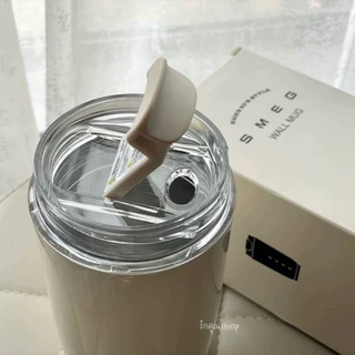 SMEG พร้อมส่งจากไทย แก้ว แก้วกาแฟ สแตนเลส 304 กันความร้อน สไตล์วินเทจ 240 ml แบบพกพา สำหรับรถยนต์