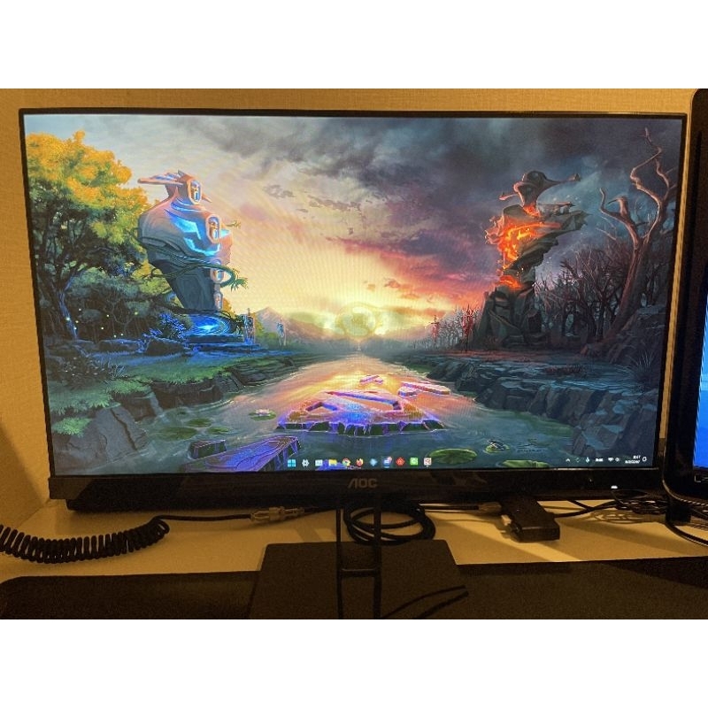 (มือสอง) Monitor 21.5'' AOC 22V2Q/67 (IPS, HDMI, DP) 75Hz