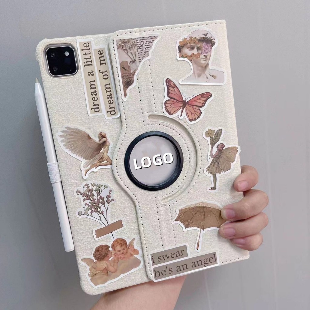 ส่งจากไทย ผีเสื้อ สติ๊กเกอร์ แฟชั่น เคส for iPad 2025 11 pro 2024 เคสไอแพด Gen9 8 10 2022 Air7 5 10.9 Case การหมุน 360