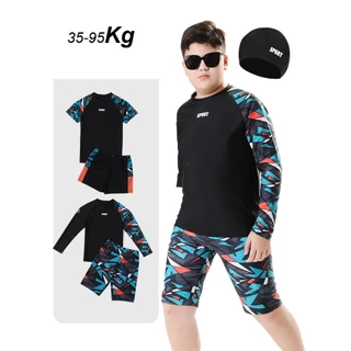 ชุดว่ายน้ำเด็กโต ใส่สบายยืดได้สูง 35-95KG 251