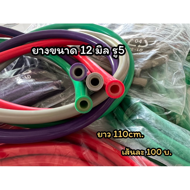 ยางยืดขนาด12มิลรู5 (สำหรับตกปลา)