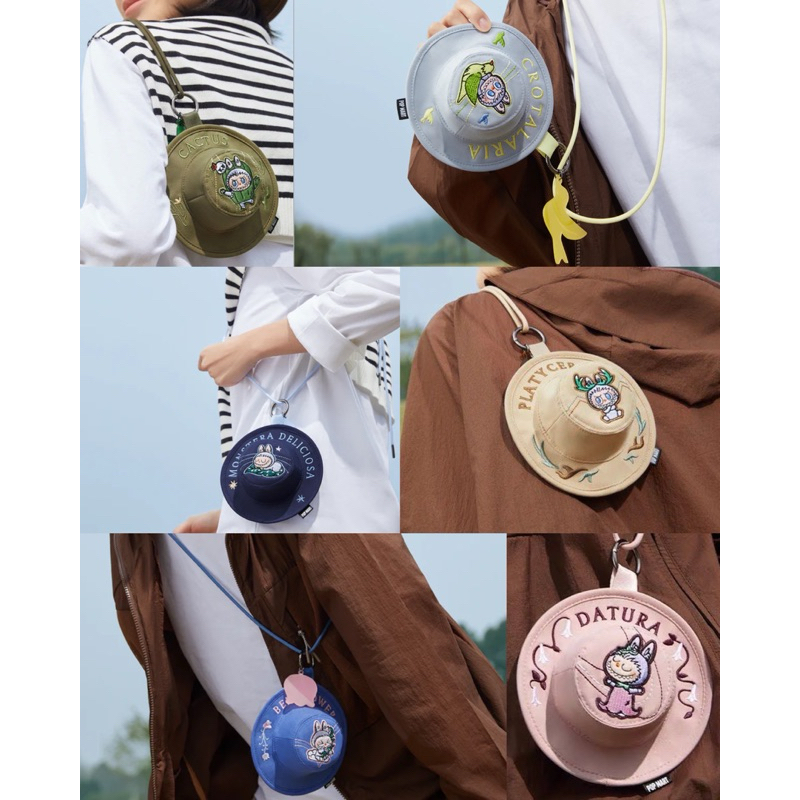 กล่องสุ่ม Labubu กระเป๋าหมวก THE MONSTERS FALL IN WILD SERIES-Bucket Hat Mini Bag ยกbox พร้อมส่ง
