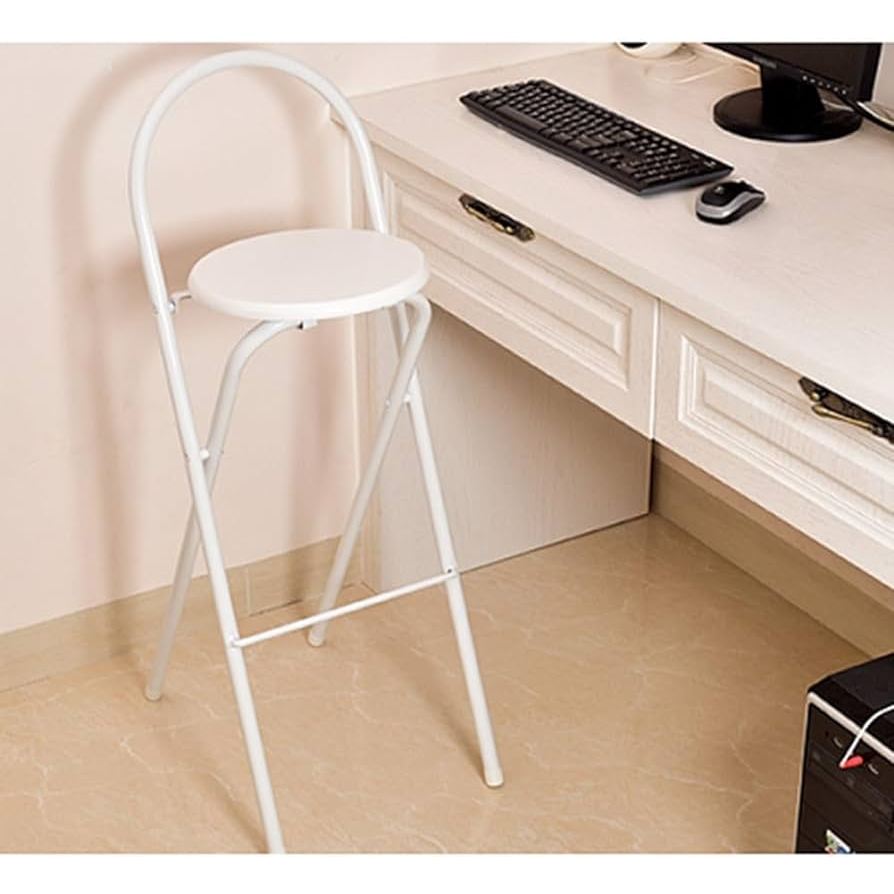 เก้าอี้บาร์ทรงสูง (A1สีบีชอ่อน) สไตล์มินิมอล พับเก็บได้ แข็งแรงมาก - รูปที่ 3