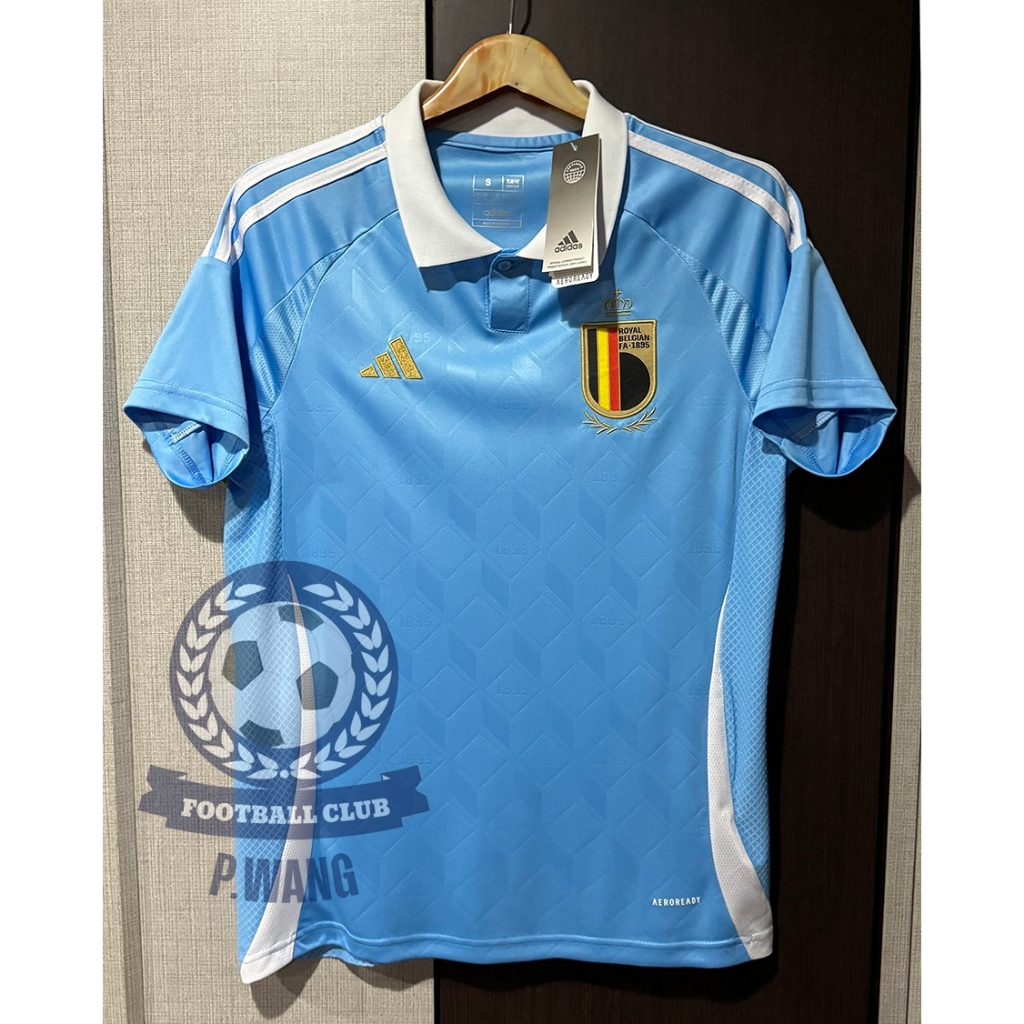 New!! เสื้อฟุตบอลทีมชาติ เบลเยี่ยม Away เยือน ยูโร 2024 เกรดแฟนบอล [ 3A ] สีฟ้า ตรงต้นฉบับแน่นอน รับประกันคุณภาพสินค้า