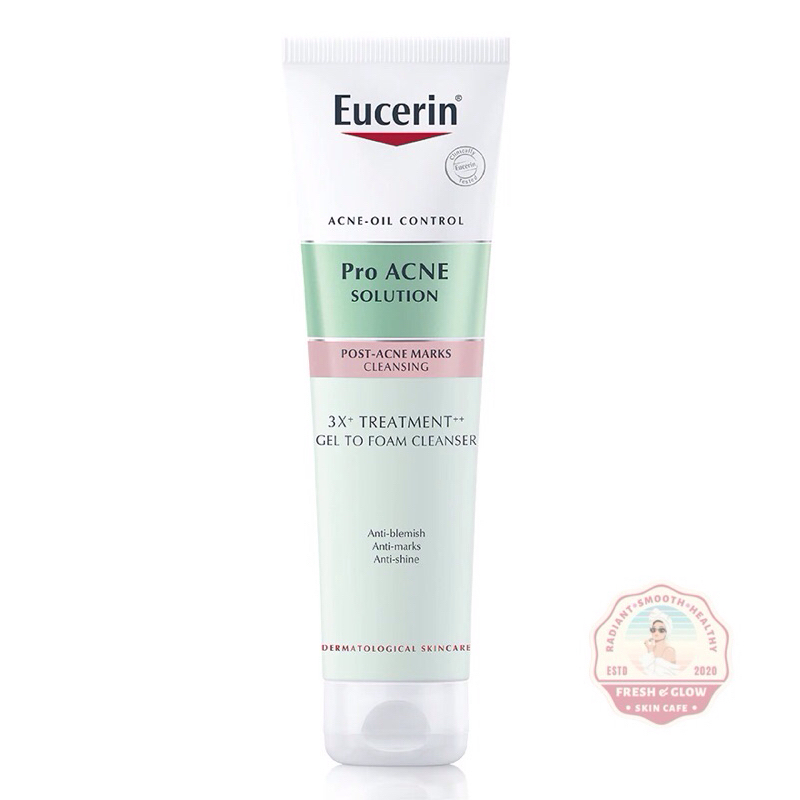 Eucerin PRO ACNE SOLUTION 3X TREATMENT GEL TO FOAM CLEANSER 150ML