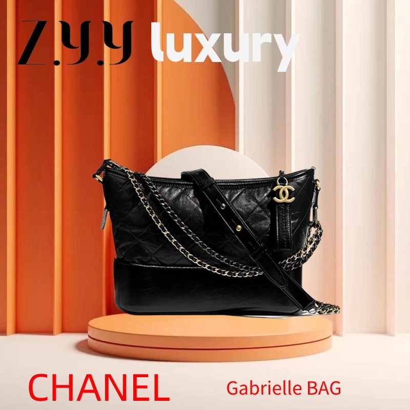 New Hot  ราคาพิเศษ 👜ซื้อในฝรั่งเศส ใหม่ Chanel Gabrielle ซีรี่ย์พเนจร เล็ก กระเป๋าโซ่ กระเป๋าแฟชั่น ของแท้ 100%