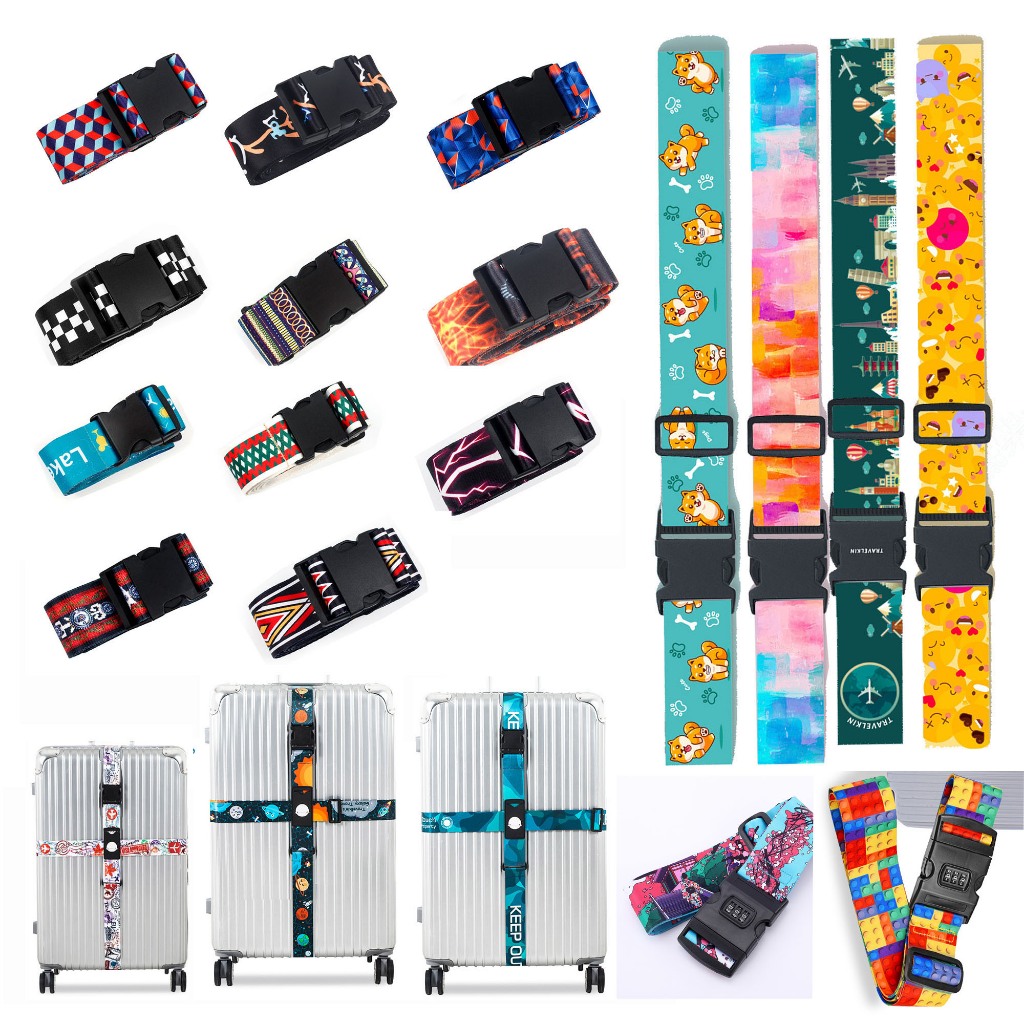 สายรัดกระเป๋าเดินทาง luggage strap colorful