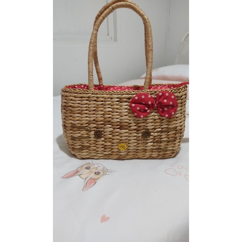 Kitty Kitty Weave Bag By Water Hyacinth